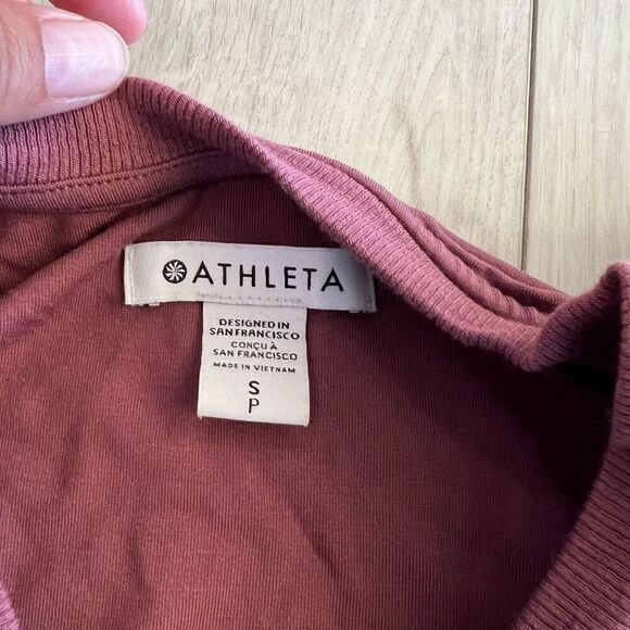 Athleta Santorini Cinch Knit Midi Dress Dusty Rose Pink Size s - Picture 5 of 8